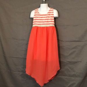 Coral Striped Dress